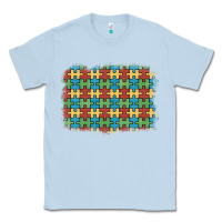 Dusty Blue autism awareness background Classic Tee - Artiststas