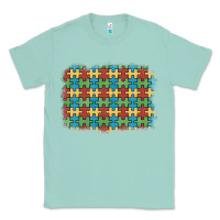Seafoam autism awareness background Classic Tee - Artiststas
