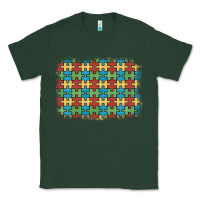 Sports Green autism awareness background Classic Tee - Artiststas