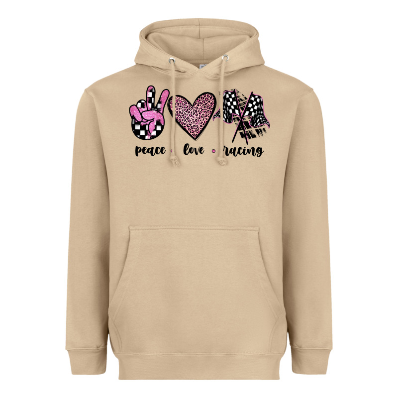Peace Love Racing Heavyweight Hoodie by JahusDesignShop | Teevron