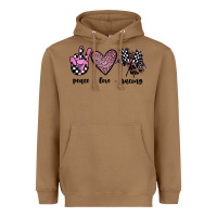 Toasted Coconut peace love racing Heavyweight Hoodie - JahusDesignShop