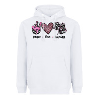 White peace love racing Heavyweight Hoodie - JahusDesignShop