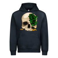 Navy St patrick's day Skull with clovers Urban Hoodie - Jasminsmagicworld