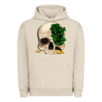 Pigment French Oak St patrick's day Skull with clovers Urban Hoodie - Jasminsmagicworld