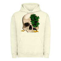 Pigment Pistachio St patrick's day Skull with clovers Urban Hoodie - Jasminsmagicworld