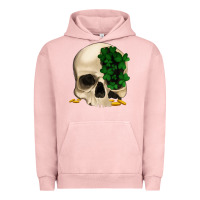 Pigment Salmon St patrick's day Skull with clovers Urban Hoodie - Jasminsmagicworld