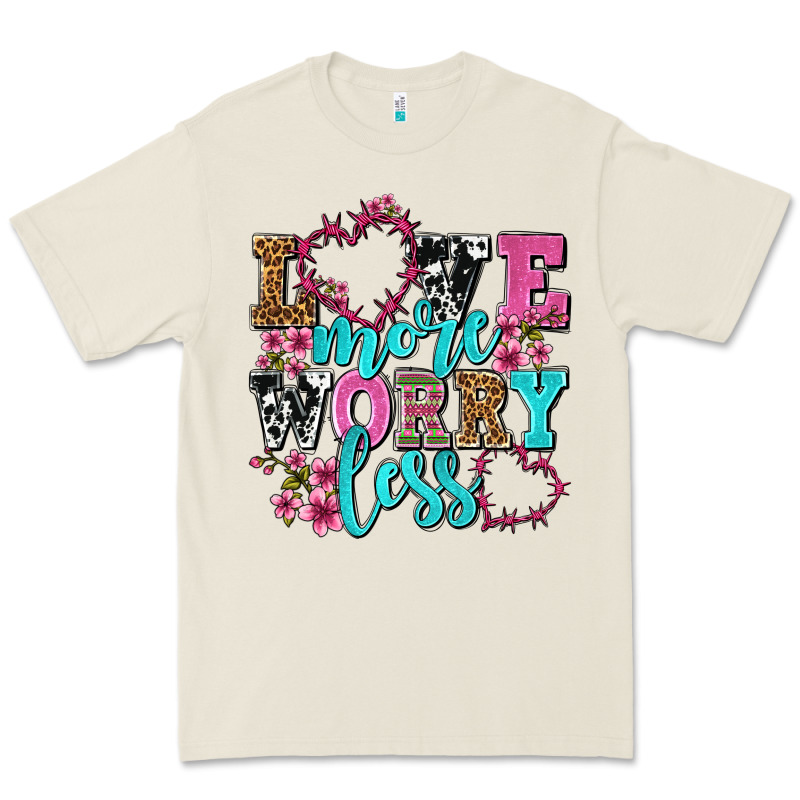 Love More Worry Less Olivia Premium Tee by OliviaCreatesArt | Teevron