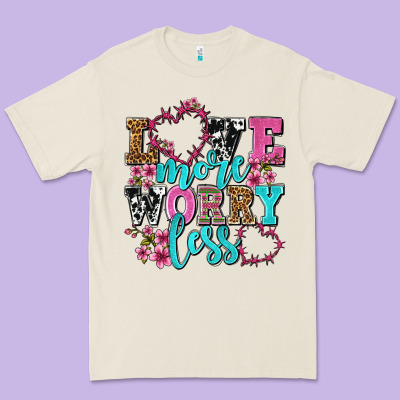 Love More Worry Less Olivia Premium Tee Designed By Oliviacreatesart