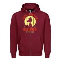 Burgundy Peanuts, Great Pumpkin Believer Since 1966 Halloween Zipper Hoodie - maiPhamDesign