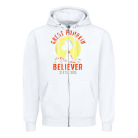 White Peanuts, Great Pumpkin Believer Since 1966 Halloween Zipper Hoodie - maiPhamDesign