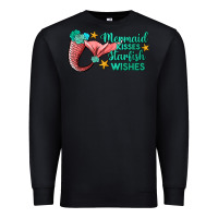 Black mermaid kisses starfish wishes Premium Sweatshirt - JahusDesignShop