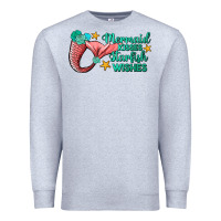 Heather Grey mermaid kisses starfish wishes Premium Sweatshirt - JahusDesignShop