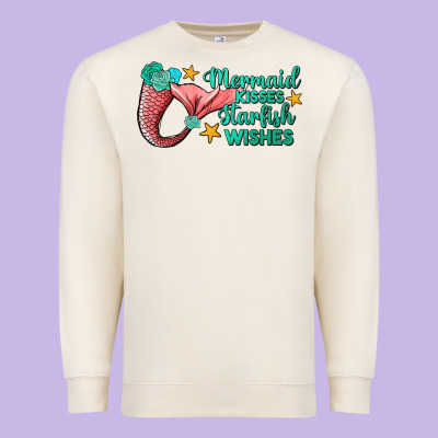 Mermaid Kisses Starfish Wishes Premium Sweatshirt Designed By Jahusdesignshop