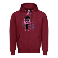 Burgundy MGK+Thing Zipper Hoodie - maiPhamDesign