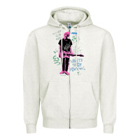 Oatmeal Heather MGK+Thing Zipper Hoodie - maiPhamDesign