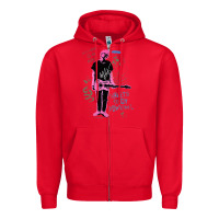 Red MGK+Thing Zipper Hoodie - maiPhamDesign