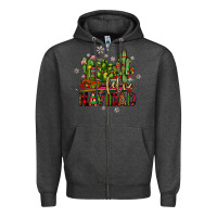 Charcoal Heather feliz navidad cactus Zipper Hoodie - JahusDesignShop