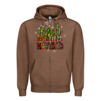 Chestnut feliz navidad cactus Zipper Hoodie - JahusDesignShop