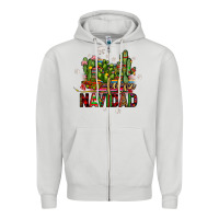 Dove Grey feliz navidad cactus Zipper Hoodie - JahusDesignShop
