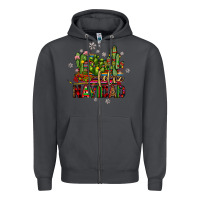 Smoke feliz navidad cactus Zipper Hoodie - JahusDesignShop
