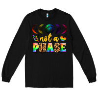 Black not a phase pride moon Long Sleeve Tee - LillyAllenDesigns