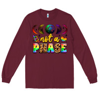 Burgundy not a phase pride moon Long Sleeve Tee - LillyAllenDesigns