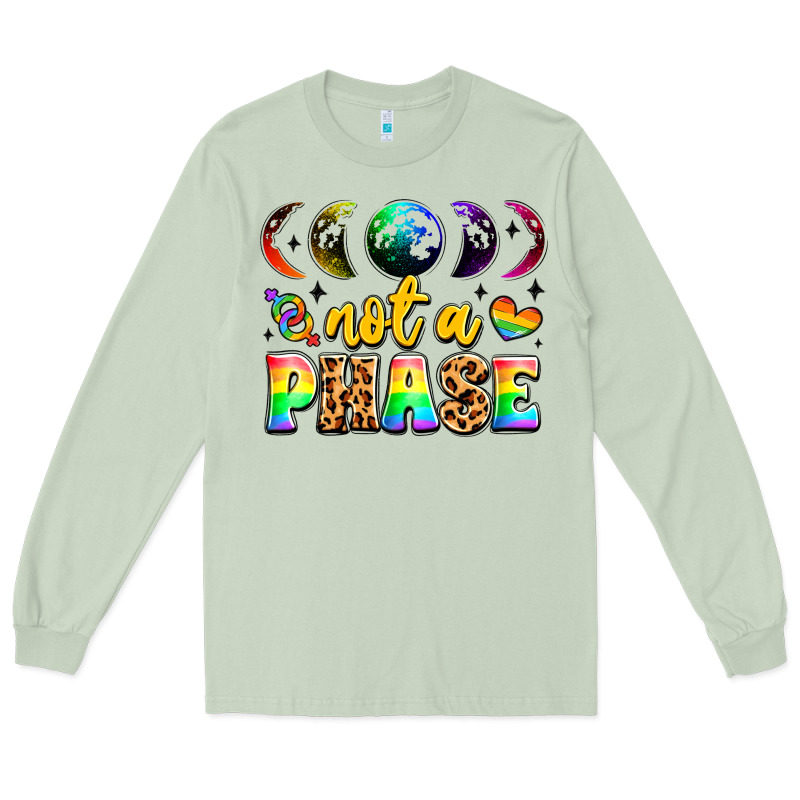 Not A Phase Pride Moon Long Sleeve Tee by LillyAllenDesigns | Teevron
