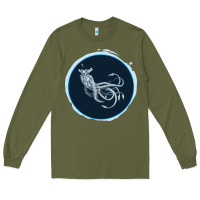 Army Green Sea Emperor Transparent Graphic Long Sleeve Tee - Bettercallsaul
