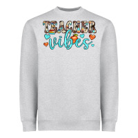 Heather Grey teacher vibes Heavyweight Sweatshirt - JahusDesignShop