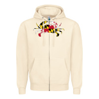 Sandshell Maryland Crab State Pride Flag Zipper Hoodie - maiPhamDesign
