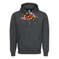 Smoke Maryland Crab State Pride Flag Zipper Hoodie - maiPhamDesign