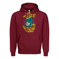Burgundy Pinky and the Brain The World Zipper Hoodie - maiPhamDesign