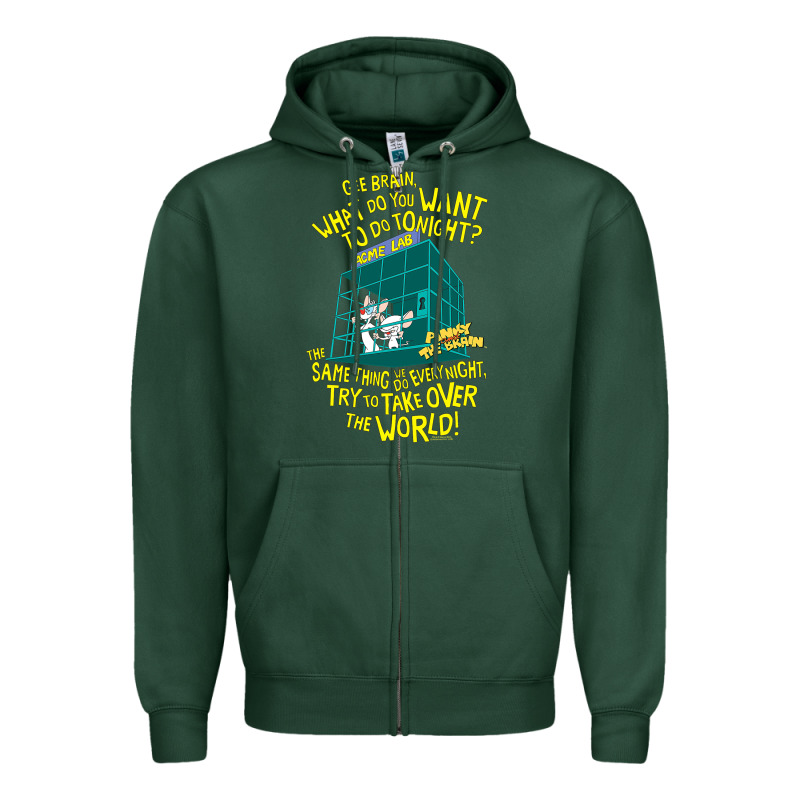 Pinky And The Brain The World Zipper Hoodie by maiPhamDesign | Teevron
