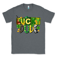 Charcoal Heather Lucky dude  St. Patrick's Day Classic Tee - CowGirlArtShop