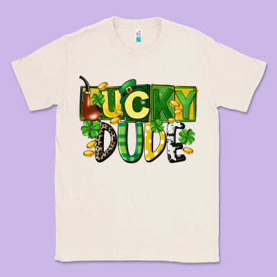 Lucky Dude  St. Patrick's Day Classic Tee Designed By Cowgirlartshop