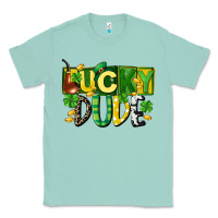 Seafoam Lucky dude  St. Patrick's Day Classic Tee - CowGirlArtShop