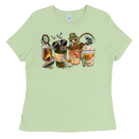 Matcha Fishing Coffee Cups Ladies Tee - FaDigitalArtStudio