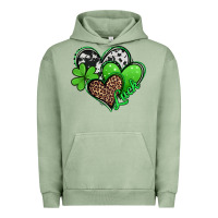 Pigment Oil Green St. Patrick's Day hearts Urban Hoodie - Jasminsmagicworld