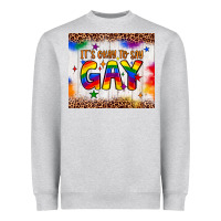 Heather Grey it's okay to say gay tumbler Heavyweight Sweatshirt - JahusDesignShop