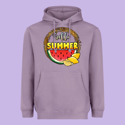 Hello Summer Watermelon Heavyweight Hoodie Designed By Jahusdesignshop
