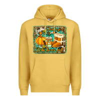 Antique Gold just a girl who loves fall background Premium Hoodie - Jasminsmagicworld