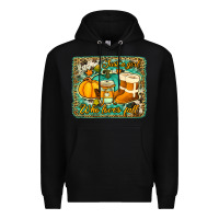 Black just a girl who loves fall background Premium Hoodie - Jasminsmagicworld