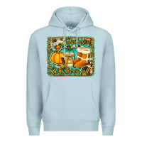 Blue Mist just a girl who loves fall background Premium Hoodie - Jasminsmagicworld