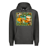 Charcoal Heather just a girl who loves fall background Premium Hoodie - Jasminsmagicworld