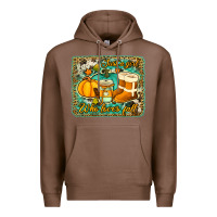 Chestnut just a girl who loves fall background Premium Hoodie - Jasminsmagicworld