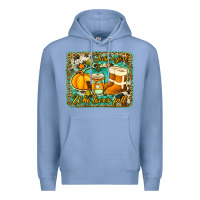 Colony Blue just a girl who loves fall background Premium Hoodie - Jasminsmagicworld