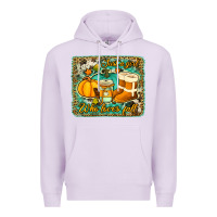Lilac just a girl who loves fall background Premium Hoodie - Jasminsmagicworld