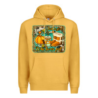 Mustard just a girl who loves fall background Premium Hoodie - Jasminsmagicworld