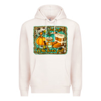 Pale Pink just a girl who loves fall background Premium Hoodie - Jasminsmagicworld