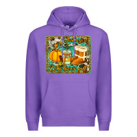 Purple just a girl who loves fall background Premium Hoodie - Jasminsmagicworld